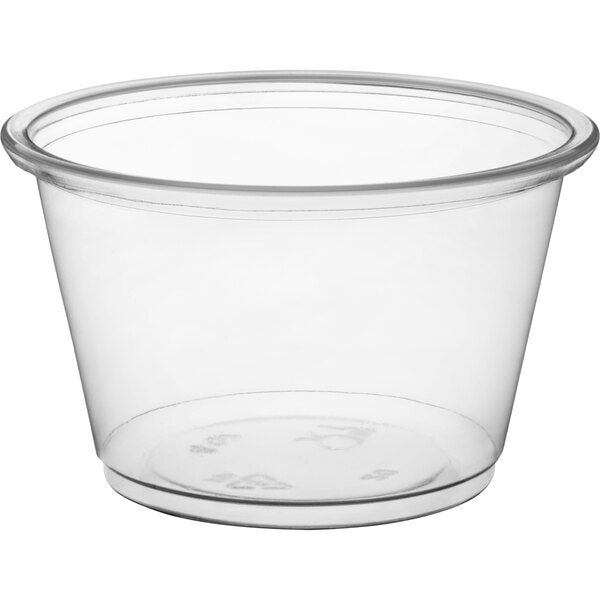 Choice 4 oz. Clear Plastic Souffle Cup / Portion Cup - 2,500/Case